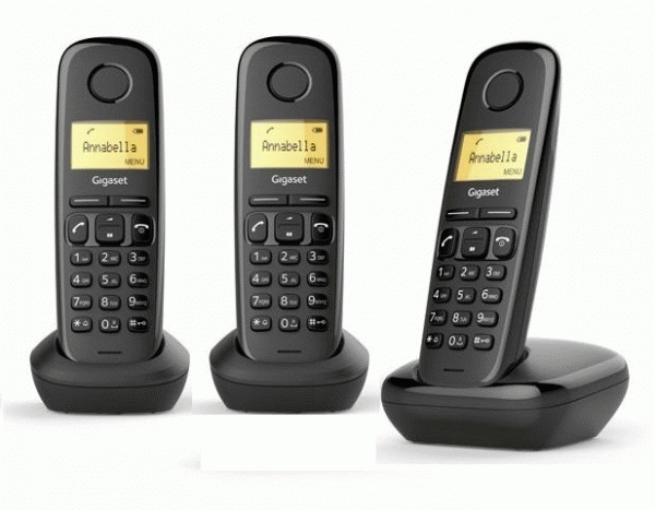 Gigaset A170 Trio (3 трубки в комплекте) черный