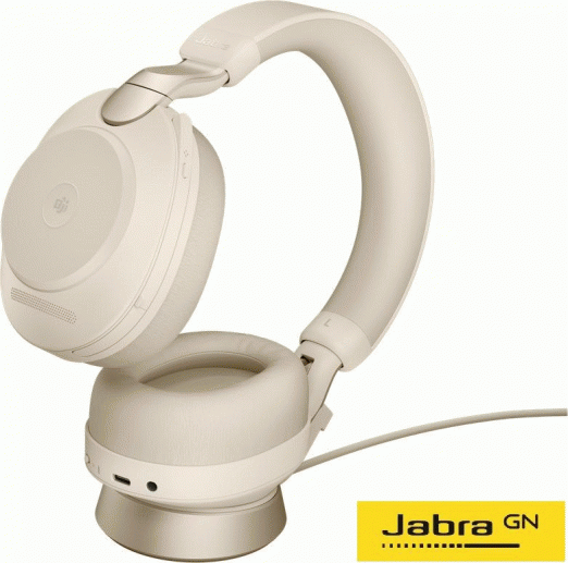 Jabra Evolve2 85 Link380a UC Stereo Stand Beige(28599-989-988)