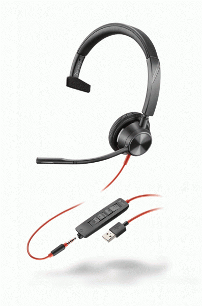 Plantronics Poly BlackWire 3315-A USB-A/Jack 3.5 (213936-01)