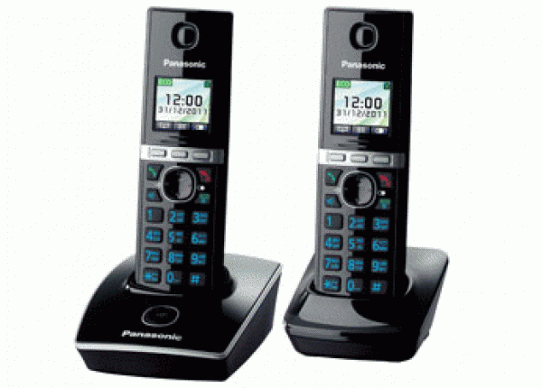 Panasonic KX-TG8052RUB черный ( 2 трубки в комплекте)