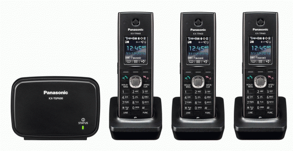 SIP DECT телефон Panasonic KX-TGP600TRIO  (комлект из 3 трубок)
